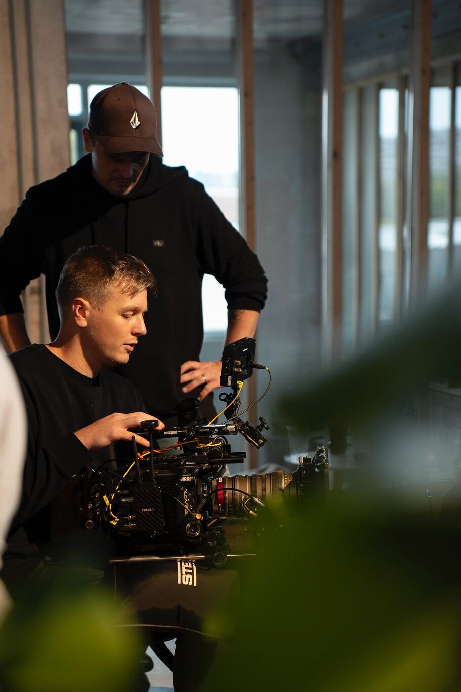 Šimon Fortuna & Marek Bátovský behind the camera on set